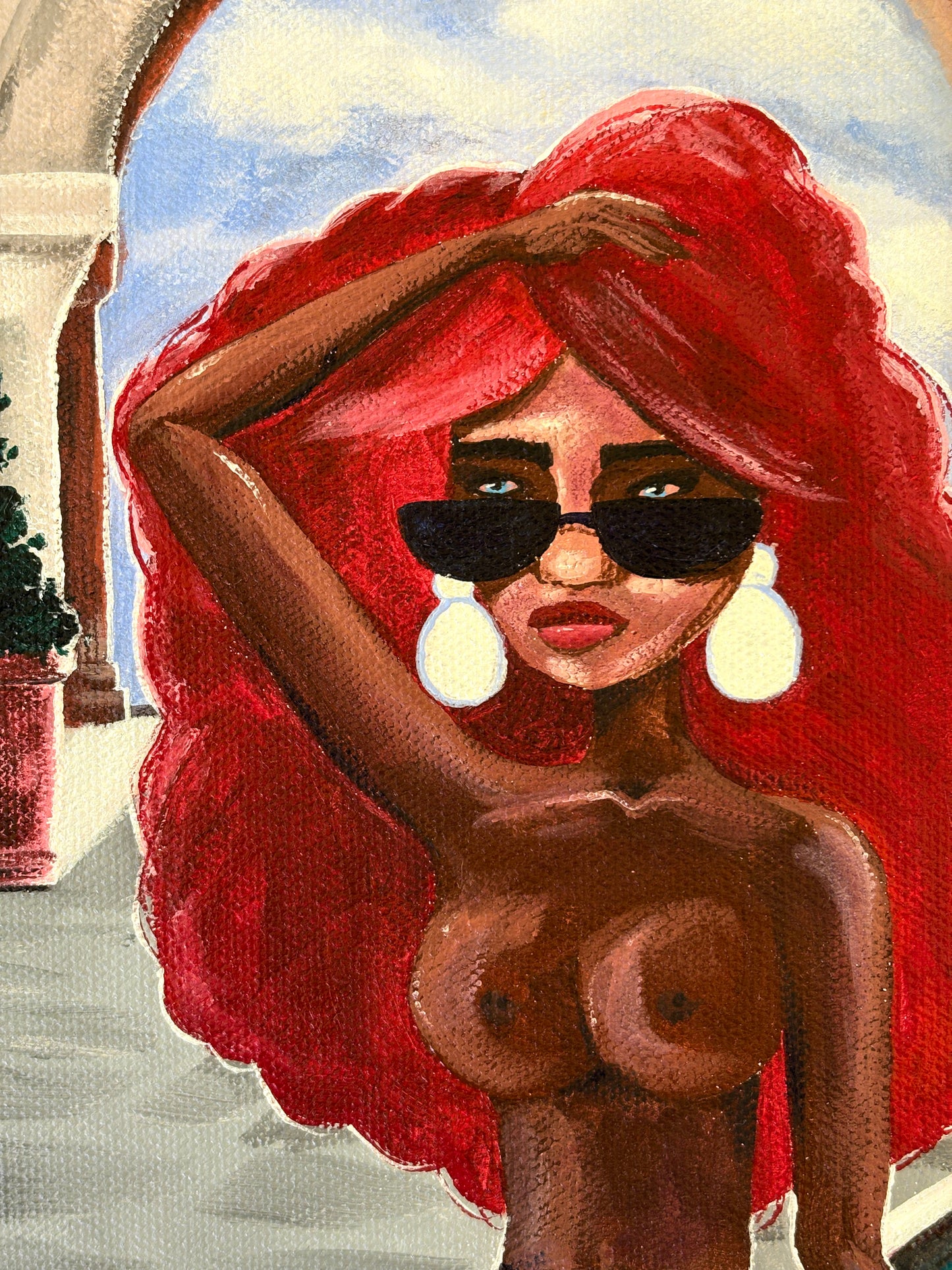 Hot in Paradise - 11x14" - Original Artwork - Read Head Series