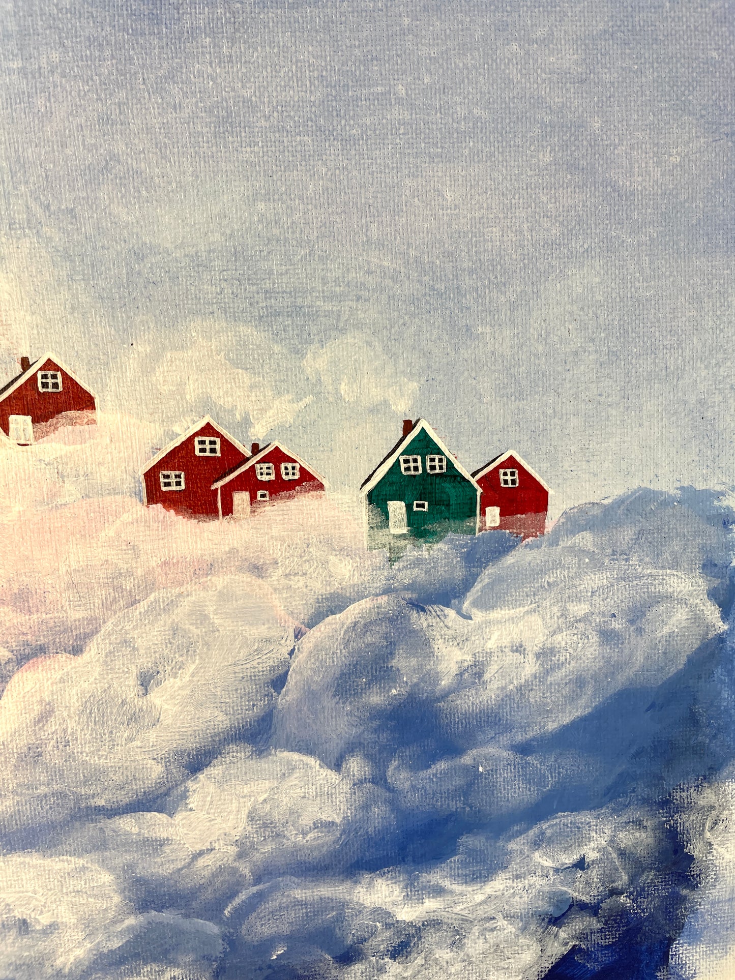 Dream City (Day) - 20x16" - Original Acrylic Painting on Canvas