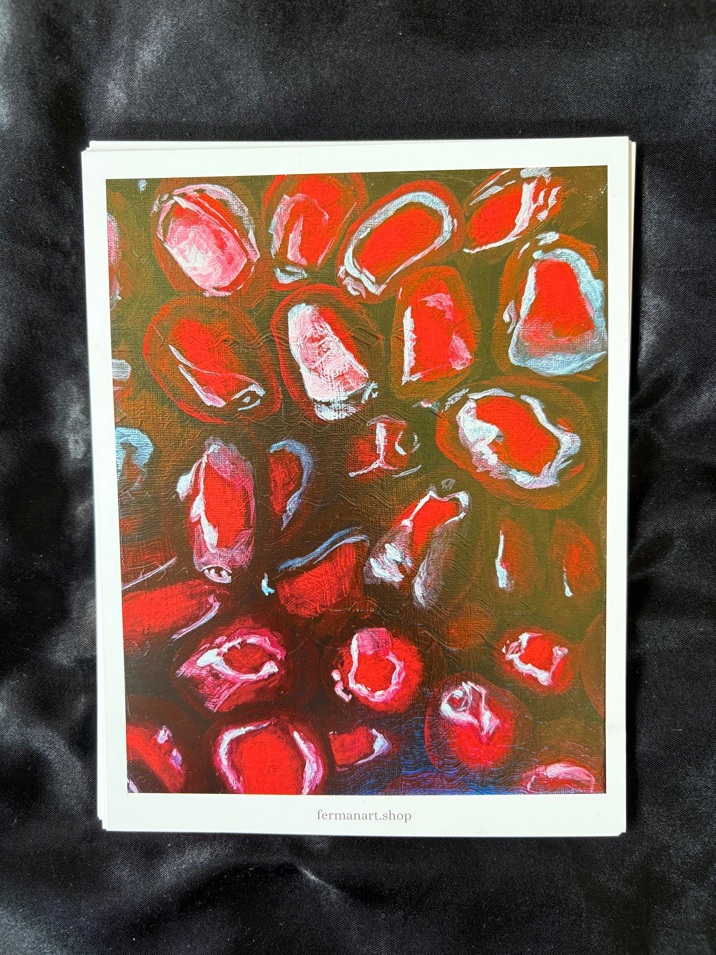 Pomegranate seeds - Fruit Art Print – Kitchen Wall Art – Still Life Decor – 7x5.5 Print