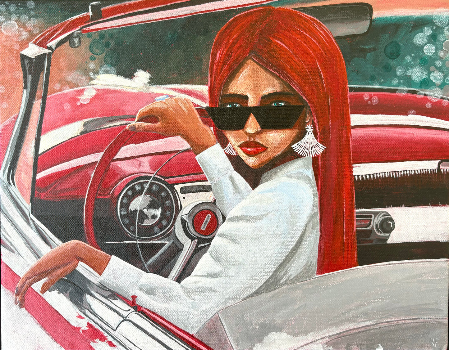 Unstoppable - Red Head collection - 11x14 inch Original artwork
